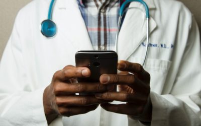 Medical doctor using smart phone