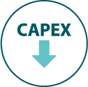 Reduced CAPEX Icon