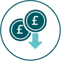 Reducing Capital Expenditure Icon